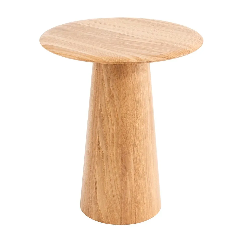 Gazzda Mushroom Side Table White Oiled Oak 40cm 2