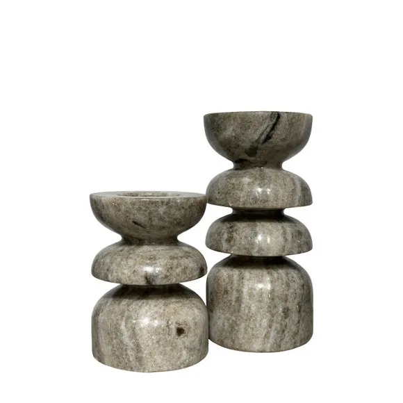 Azuaga Marble Tealight Candlestick Holder