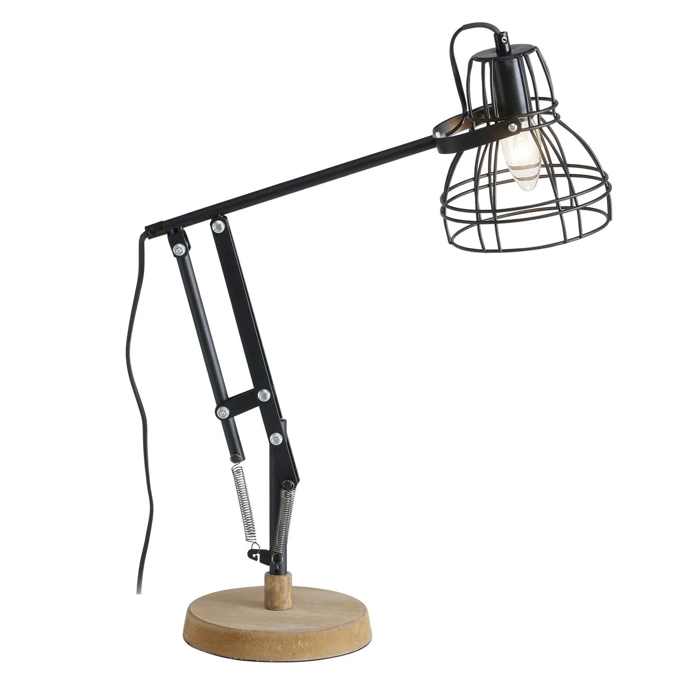 Black Wire Table Lamp