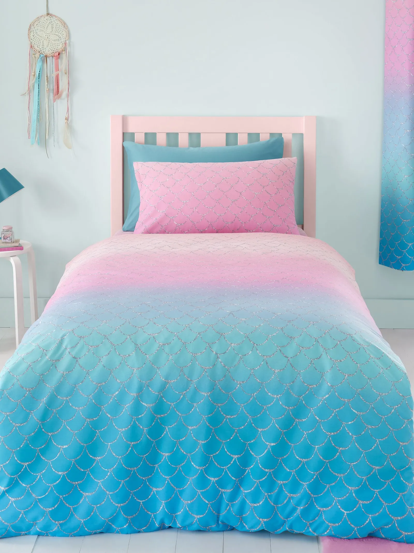 Catherine Lansfield 'Mermaid' Duvet Cover Set in Blue 2