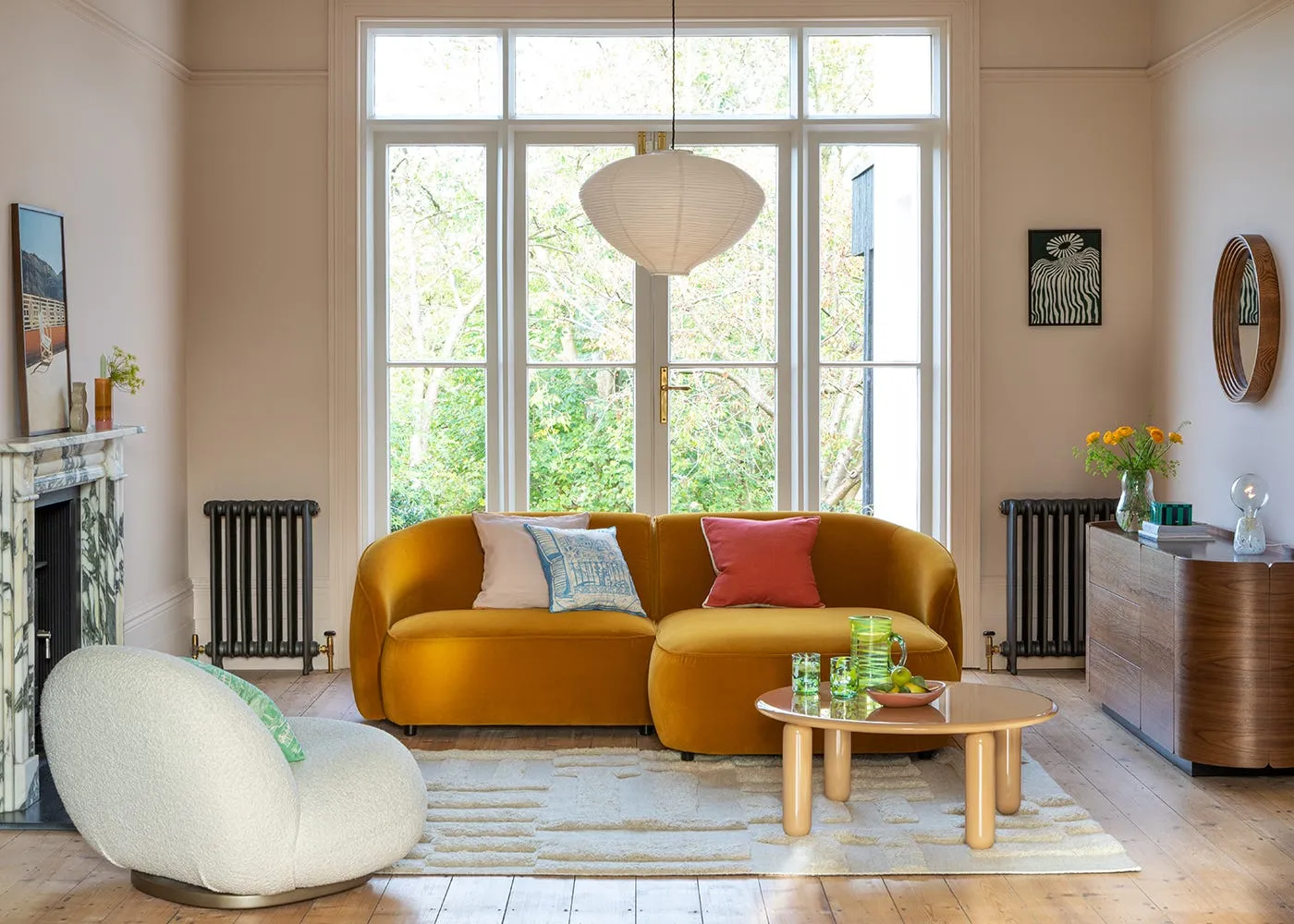 Heal's Aurelie Chaise Sofa LHF Boucle Indigo 2