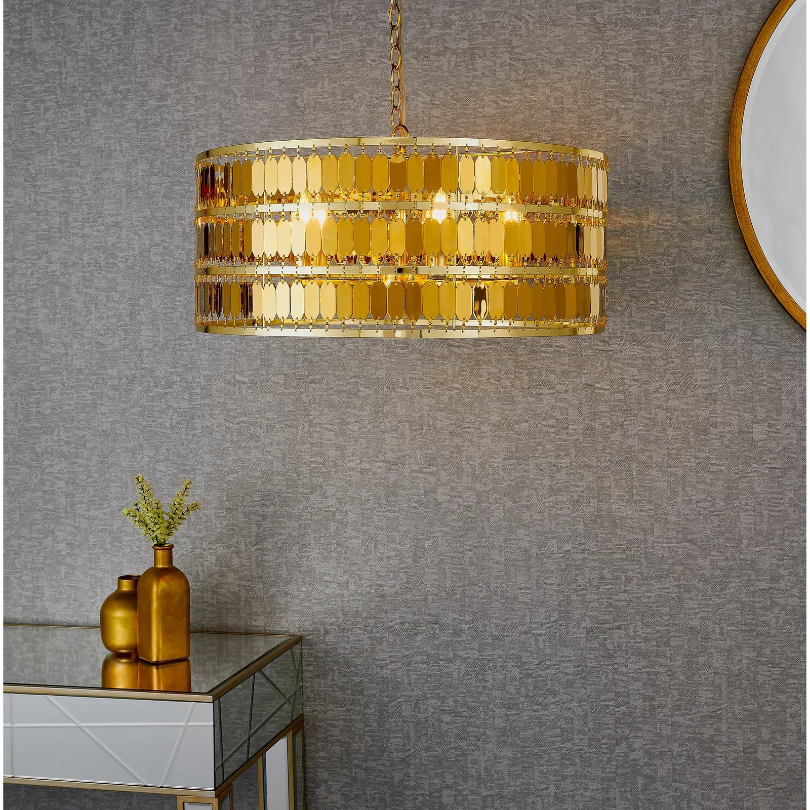 Vogue Sabetha 5 Light Pendant Fitting Gold
