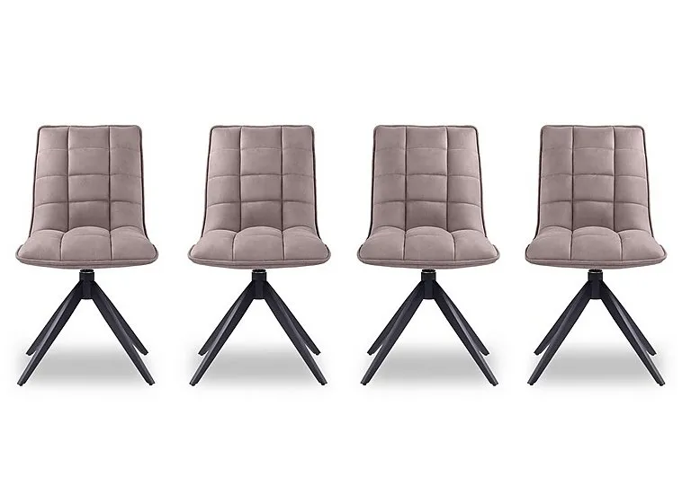 Luno Set of 4 Swivel Dining Chairs