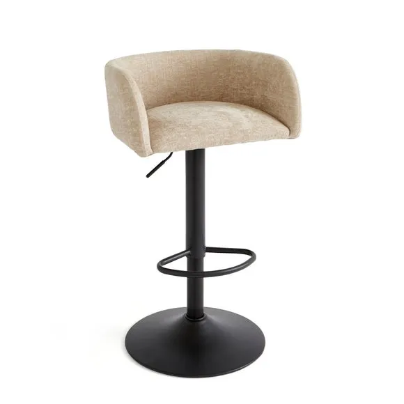 Talullua Height Adjustable Bar Stool, Luxe Chenille 5