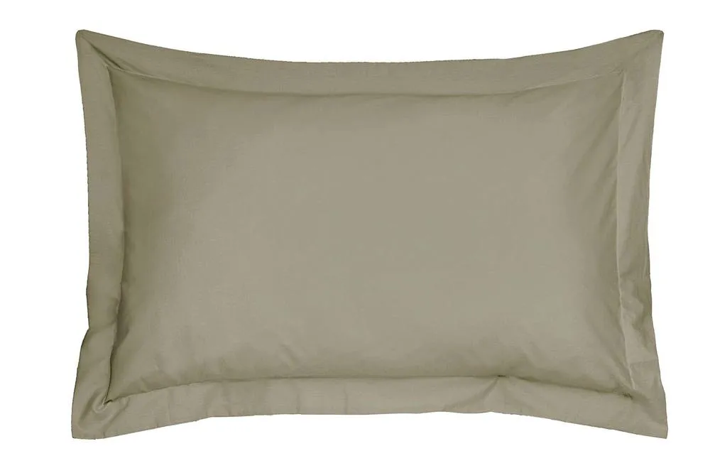 Smart Living Polycotton Oxford Percale Pillowcase Pair Non Iron in Taupe 2