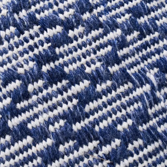 Set of 3 Denim Blue Ikat Square Scatter Cushions 5