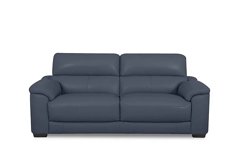 Nova Leather 3 Seater Sofa - BV Ocean Blue