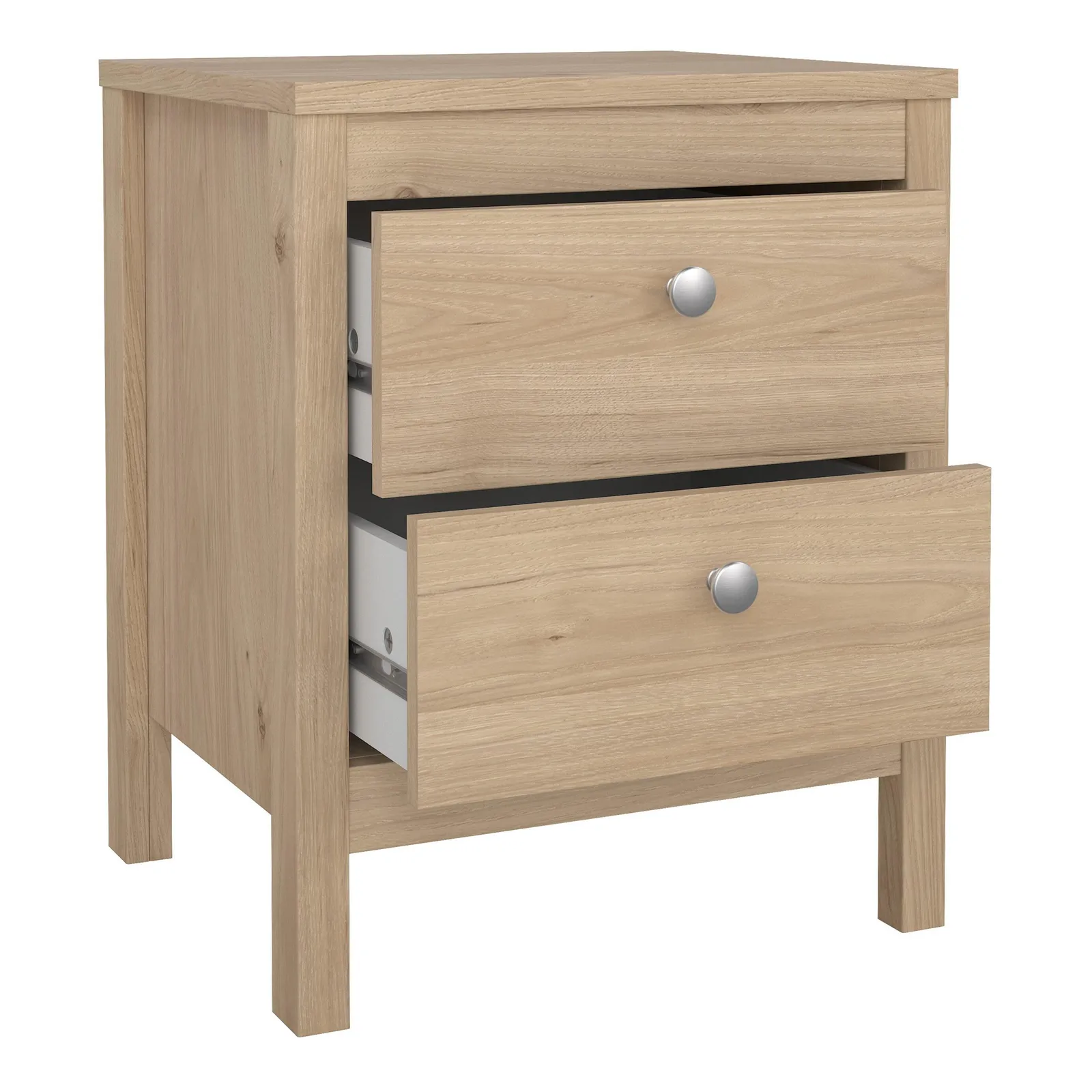 Furniture To Go Madrid Bedside Table 2 Drawers in Jackson Hickory Oak in Light Oak 5
