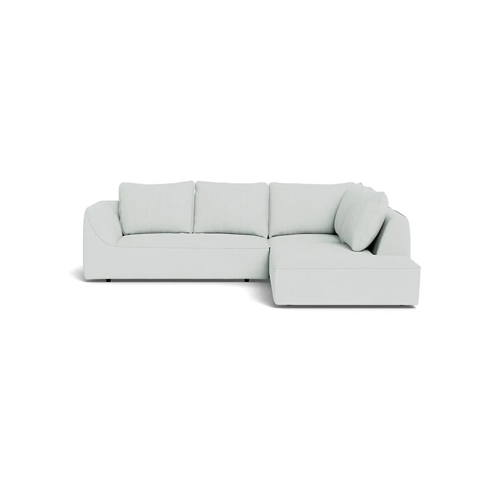 Heal's Morven Right Hand Facing Large Corner Sofa Broad Weave Tin 1