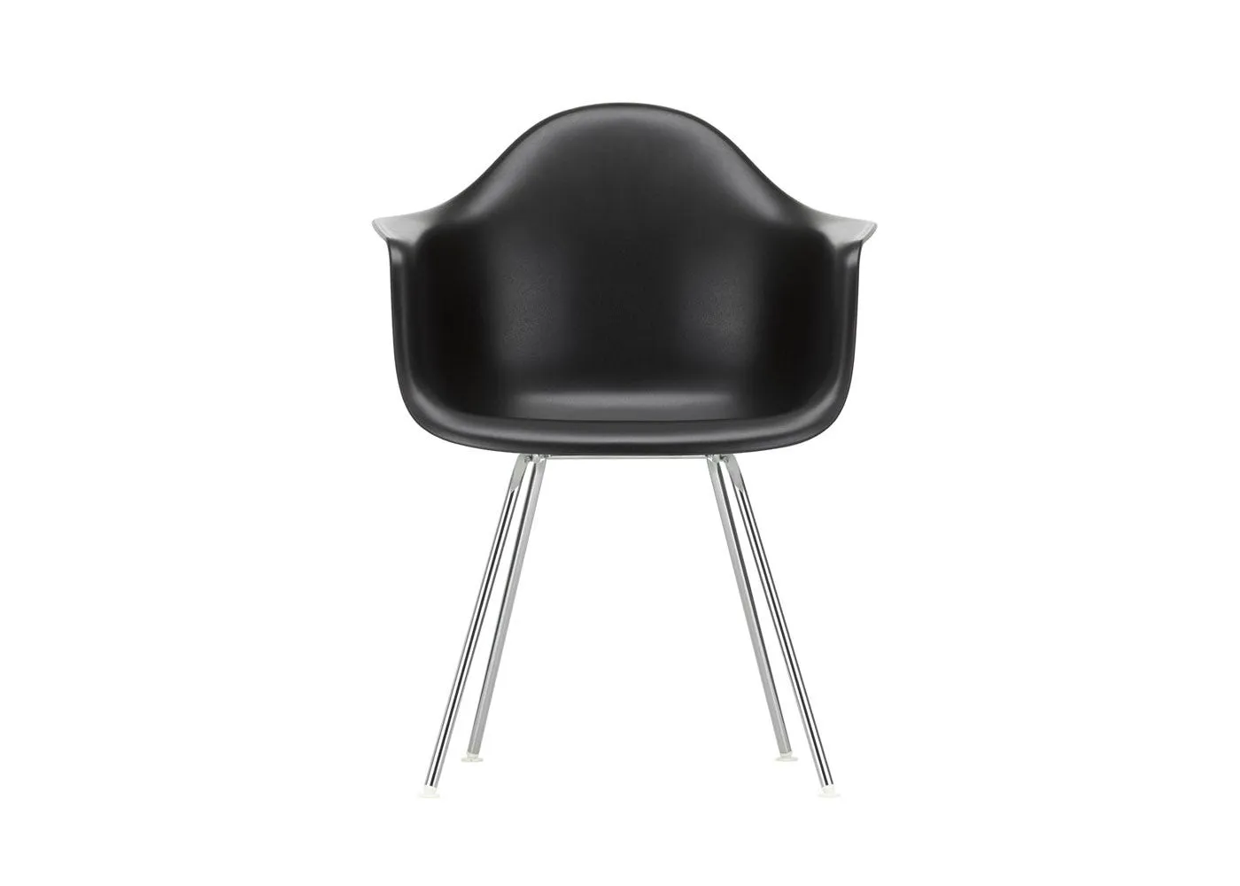 Vitra Eames DAX Armchair New Height Deep Black Chrome Base 1
