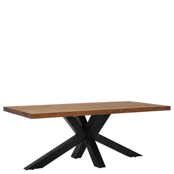 Navarro Star Dining Table  Dark Oak