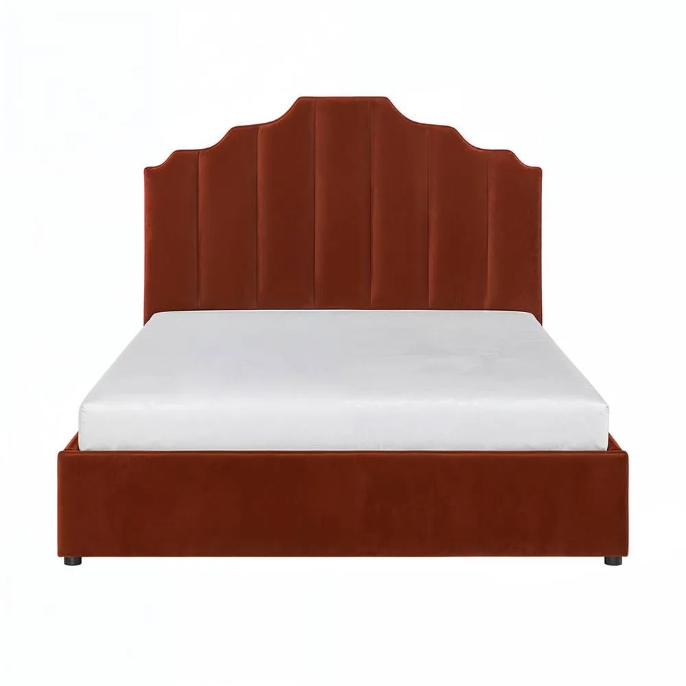 Flair Margot Ottoman Bed Burnt Orange Velvet 5