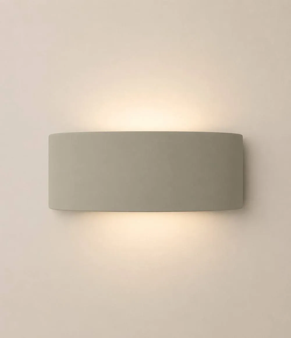 ValueLights Vincent Curved Ceramic Up/Down Flush Wall Sconce Light in Dark Green 3