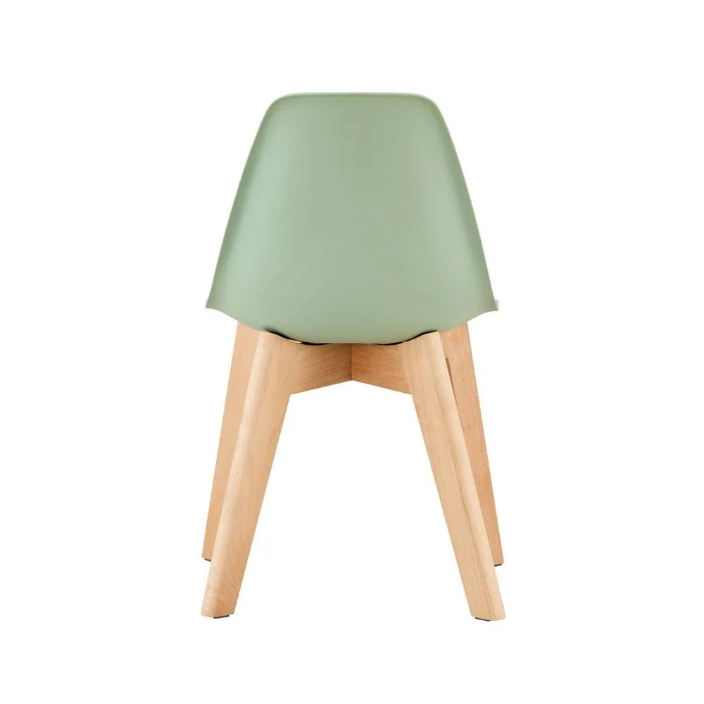 sweeek Set of 2 children's chairs Scandinavian style with beech wood in Light Green 4