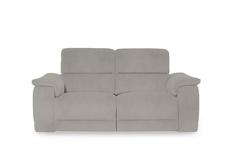 Genius Fabric 3 Seater Power Recliner Sofa with Power Headrests - Opulence Silver