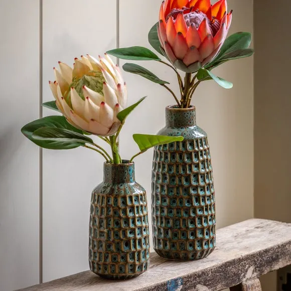 Cedar & Sage Set of 2 Reno Reactive Glaze Vases