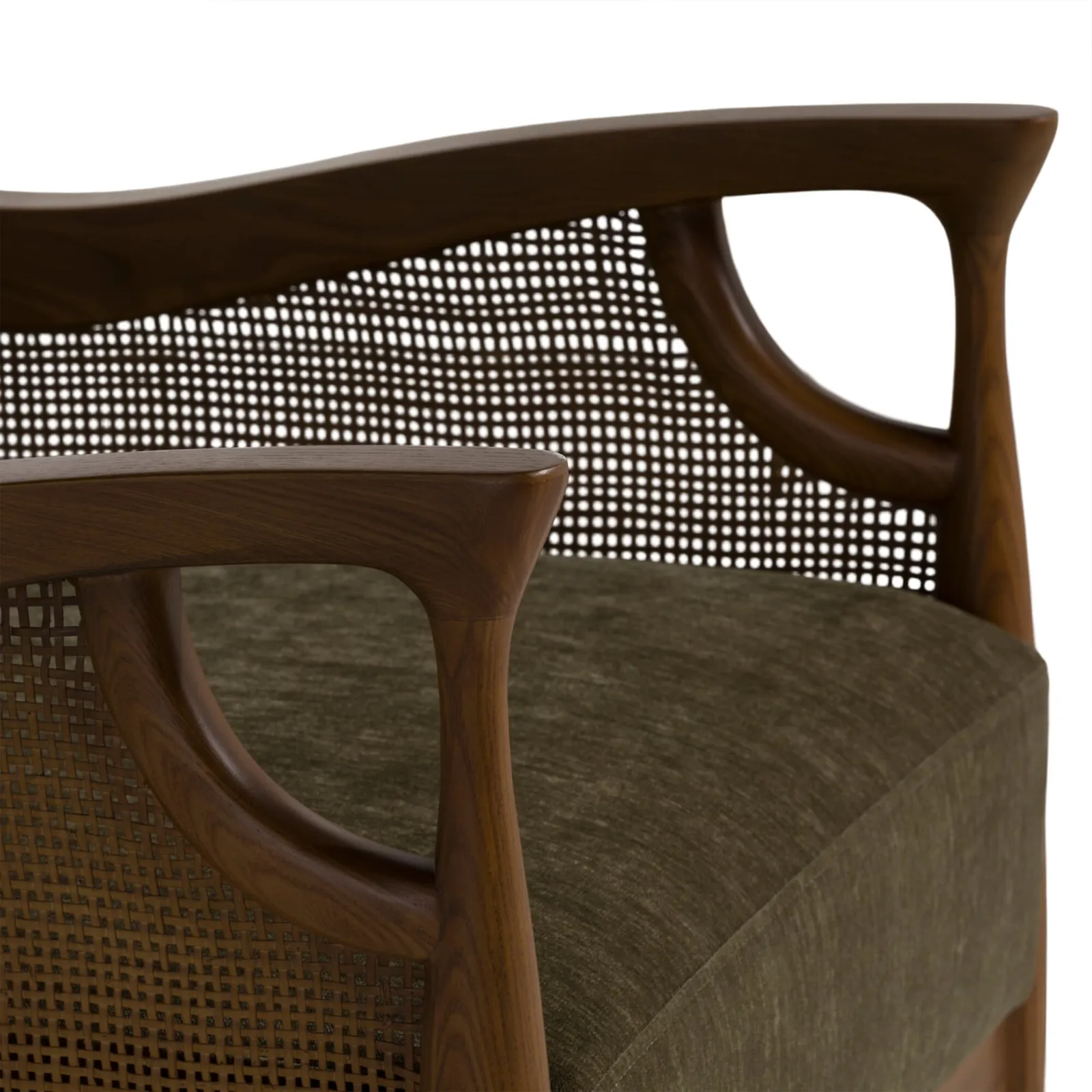 Ambrosio Accent Armchair, Green Fabric | Barker & Stonehouse 6
