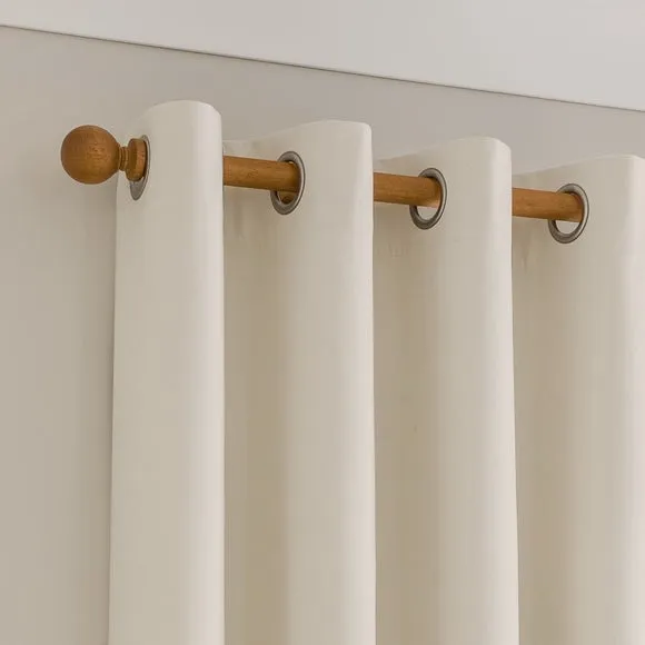 Luna Brushed Blackout Eyelet Door Curtain