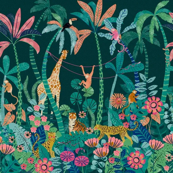 Equatorial Jungle Wall Mural 2