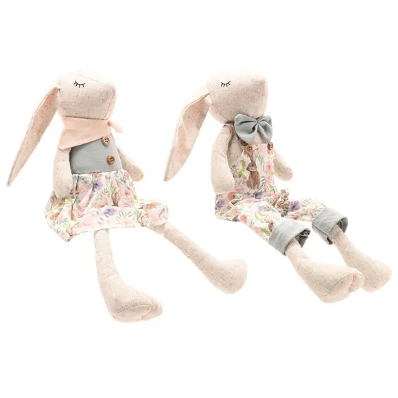 Eggstraordinary Gift Co. Set of 2 Sitting Bunny Ornaments 2