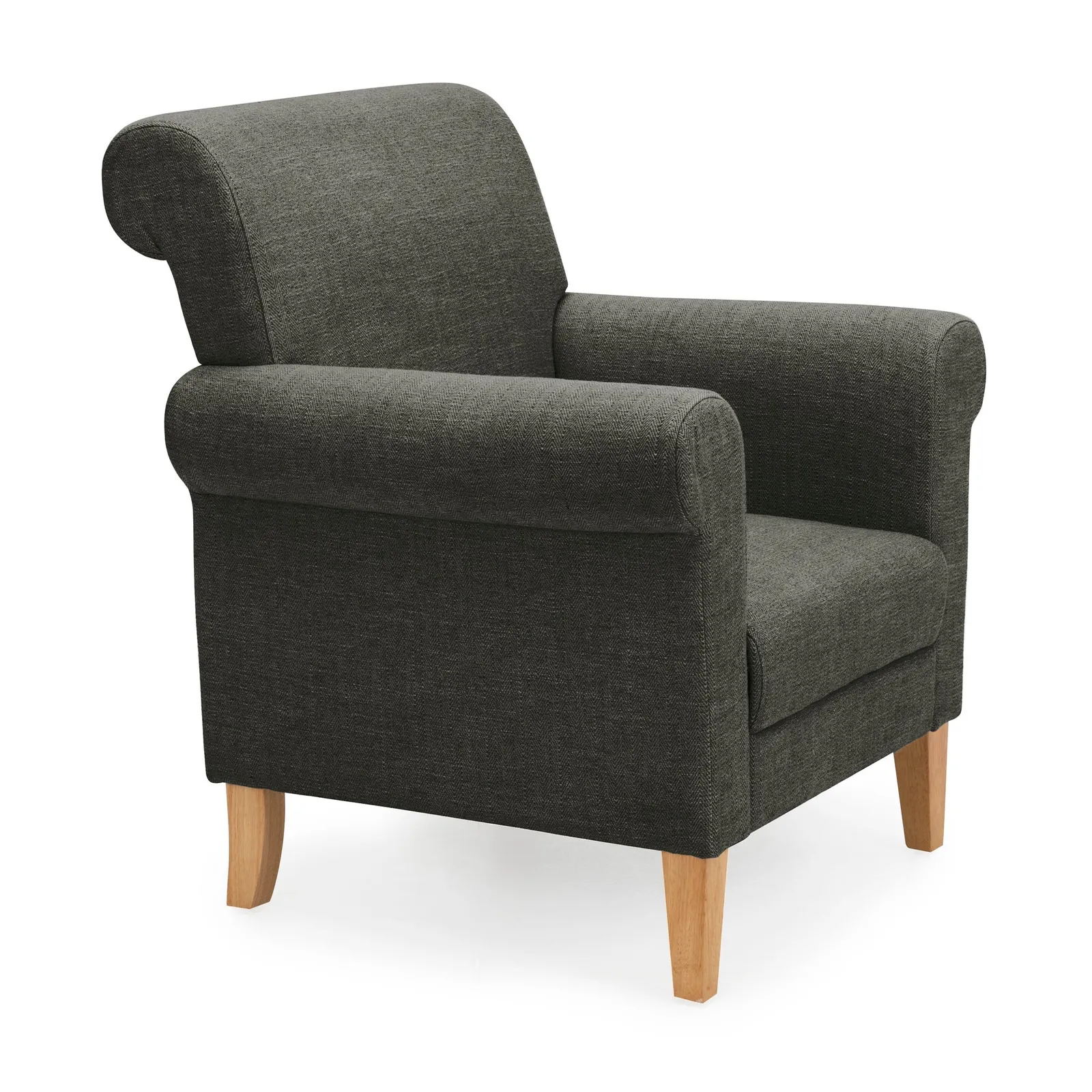 Valencia Herringbone Armchair Grey