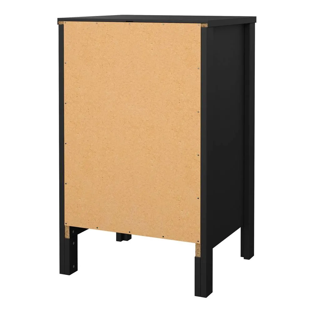 Furniture To Go Barcelona Bedside Table 3 Drawers in Matt Black 5