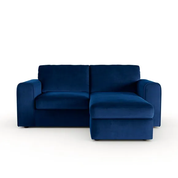 Abel Matte Velvet Reversible Corner Chaise Sofa 6