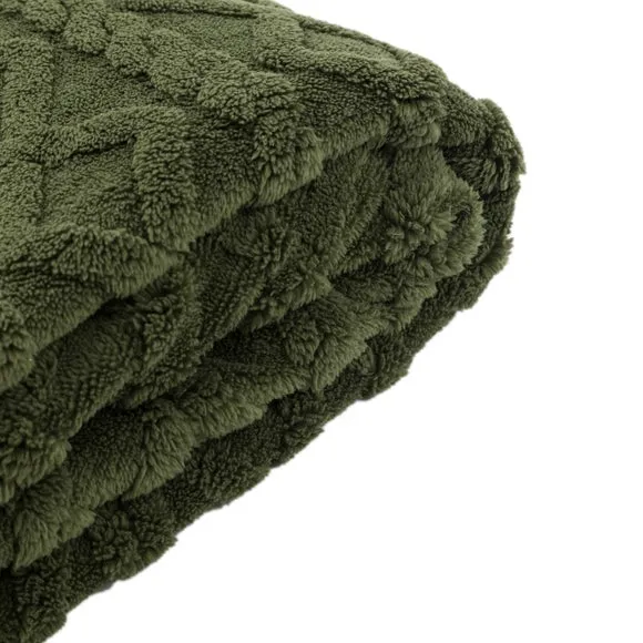 Forest Cable Stitched Throw Blanket 5