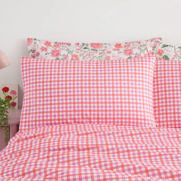Eden Floral Polycotton Duvet Cover & Pillowcase Set 4