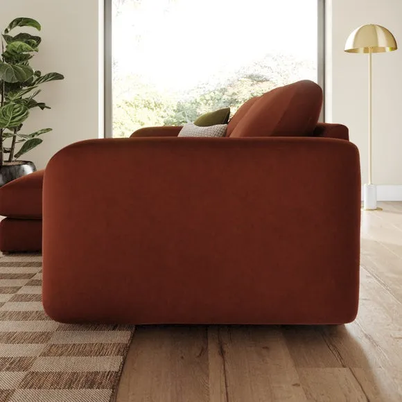 Luca Matte Soft Velvet Reversible Corner Chaise Sofa 2