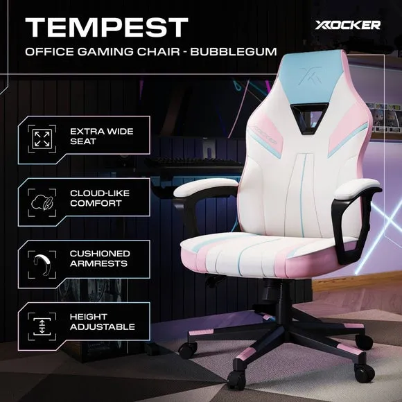 X Rocker Tempest Bubblegum Office Gaming Chair 2