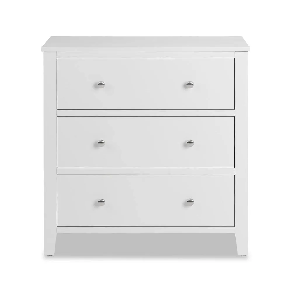 Statement Furniture Brooklyn 3 Drawer Chest of Drawers in White 3