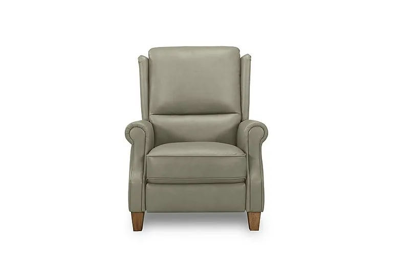 Carrick Leather Power Recliner Wing Chair - Sage - Sofas and Armchairs