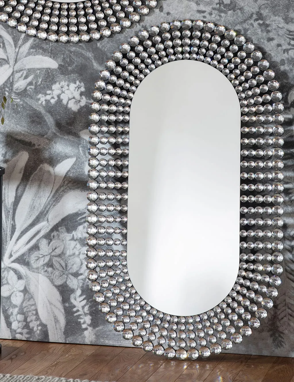Gallery Direct Sharrington Oval Hanging Wall Mirror Silver