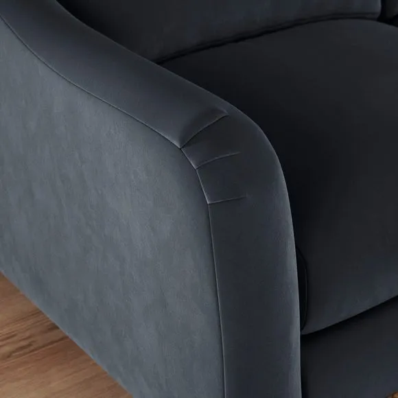 Hattie Matte Plush Velvet Corner Sofa 5