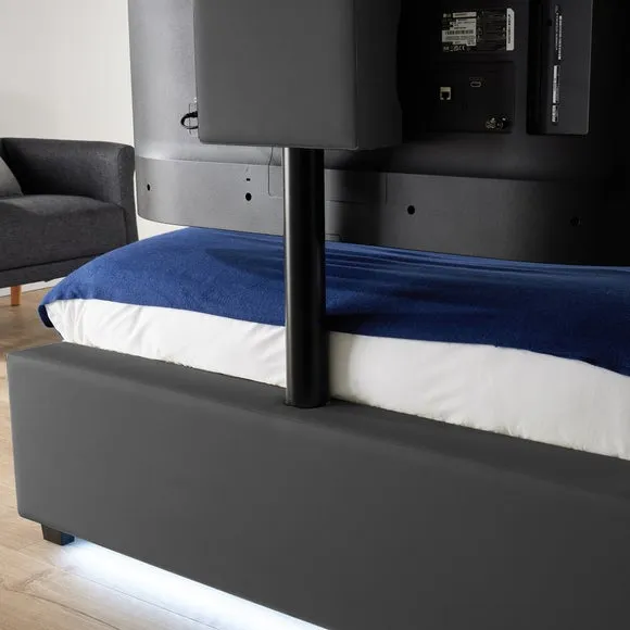XR Living Ava TV Bed with LED Lights and TV Mount 3