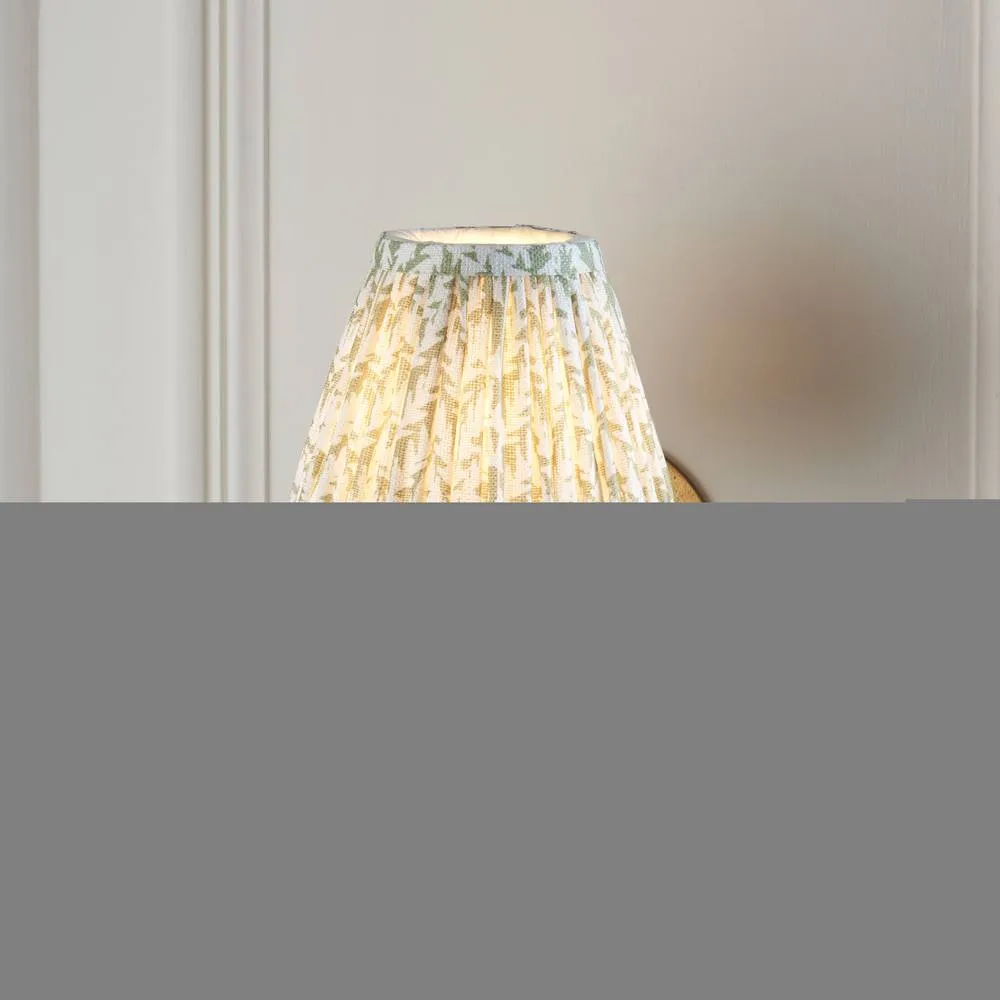 Netlighting Ripple Curve & Leaf 16cm Wall Lamp Antique Brass Herb Garden Green in Gold 5