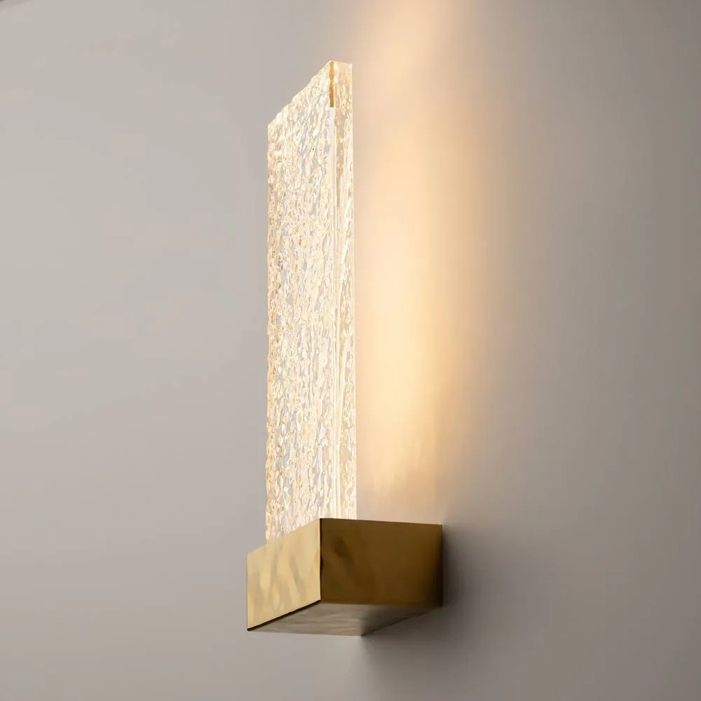 Netlighting Ornate Modern Integrated LED Wall Lamp Brass 3000K 50lm Acrylic Shade in Gold 5
