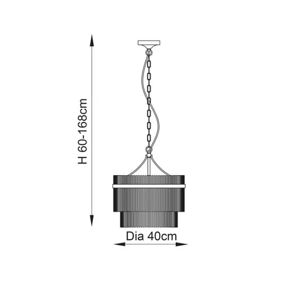 Vogue Langdon 3 Light Chandelier 6