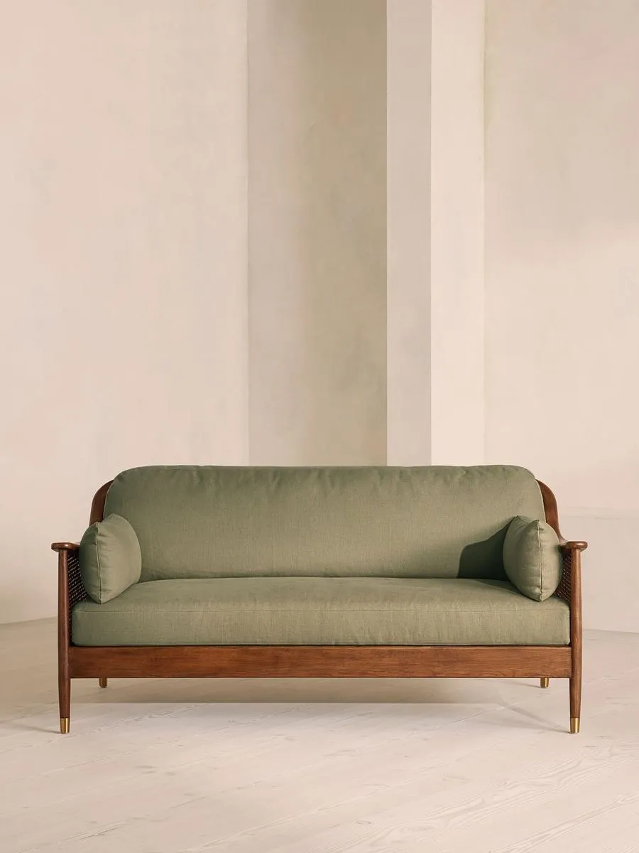 Atlanta Three Seater Sofa, Linen, Sage