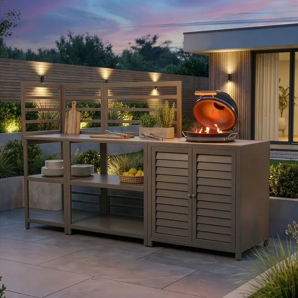 Maze Napoli 3 Piece Outdoor Kitchen Set with Kamado Café 5