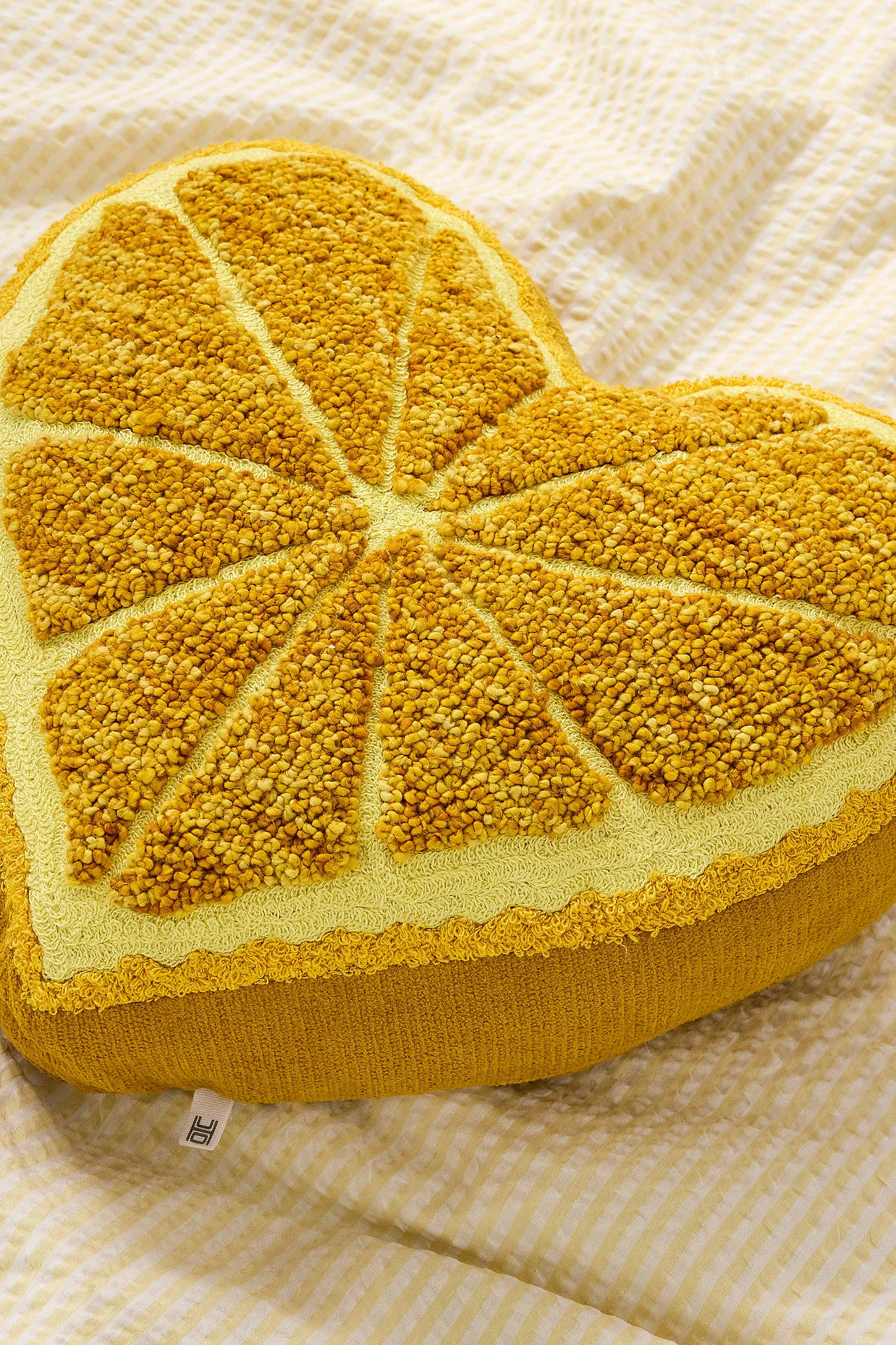 Orange Heart Cushion - Yellow 2