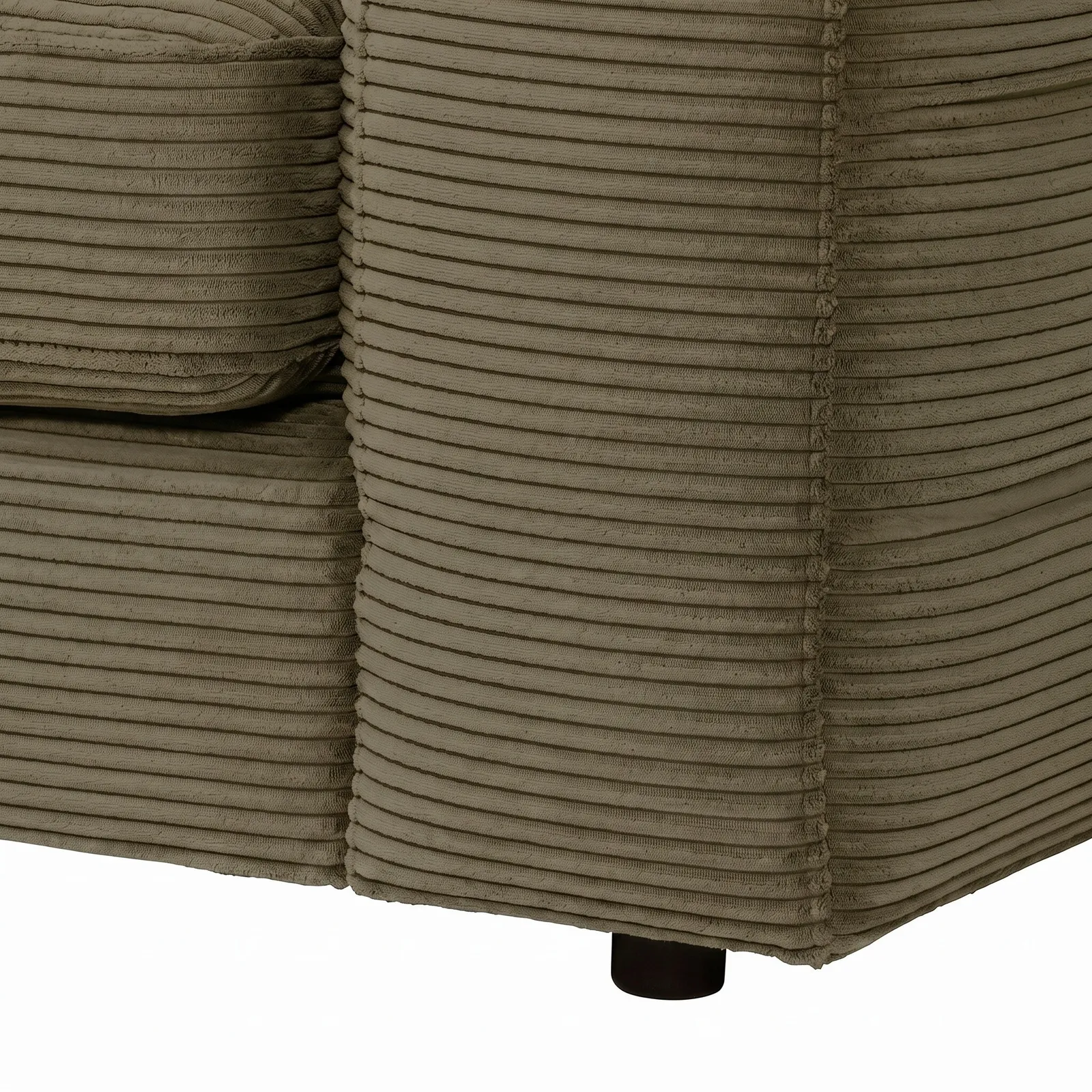 Twain Medium 1.5 Seater Armrest Right Modular Sofa, Green Fabric | Barker & Stonehouse 3