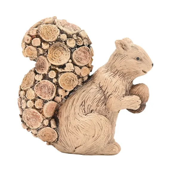 Country Living Wood Effect Squirrel Ornament 2