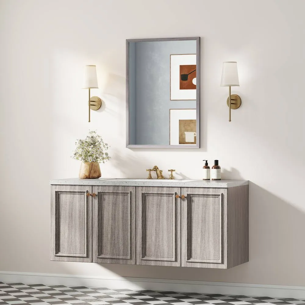 HOMCOM 50 x 70 cm Wall Bathroom Mirror, Vanity Mirror, Grey 2