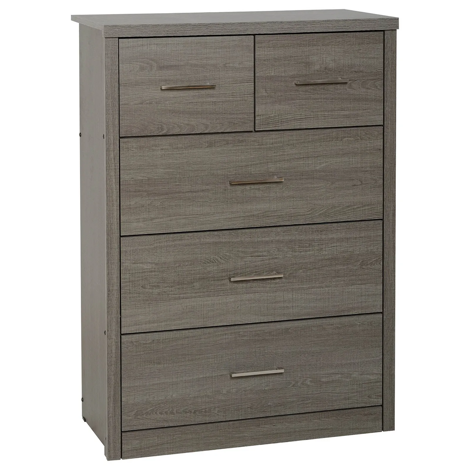 Lennon Grey 5 Drawer Chest Black
