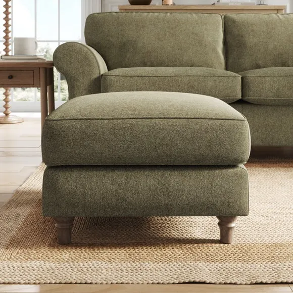 Flori Soft Chenille Footstool 3