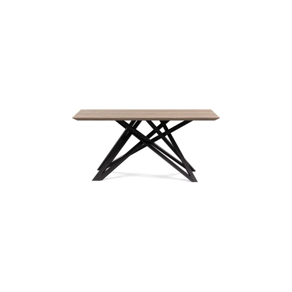 Heal's Vienna Dining Table 160x100cm Grey Oiled Oak Chamfered Edge Filled 1