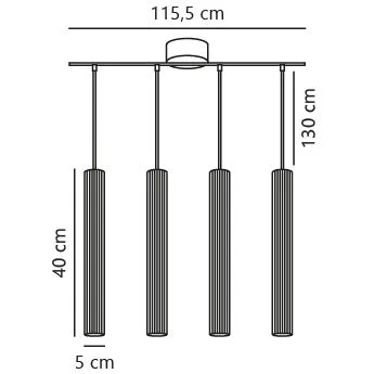 Nordlux Vico 4-Rail - Pendant - Black, Black 6