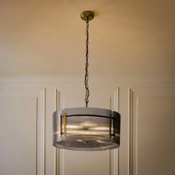 Veneto Ribbed 5 Light Adjustable Pendant Light 2